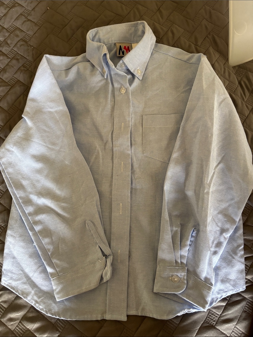 Boys 7 Light Blue Button-Down Oxford Shirt